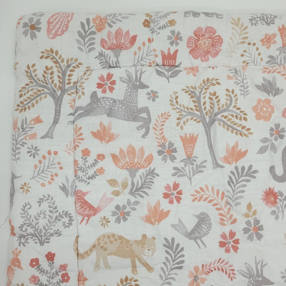 Levtex Baby Jungalo Blush Infant Quilt Comforter Grey Coral Children Nursery